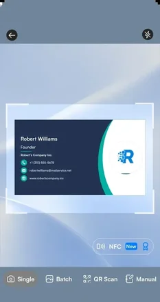 Scan the business card