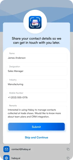 Habsy Inc enquiry form
