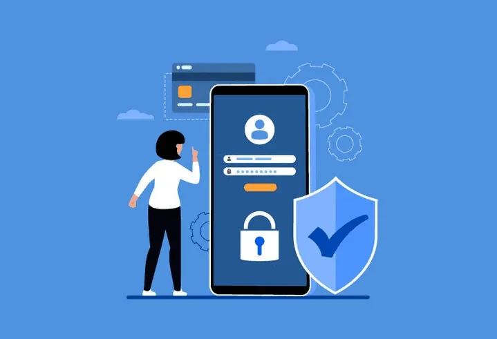 Secure mobile authentication in Habsy Business Card Manager with encrypted login, data protection, and privacy-first security features.