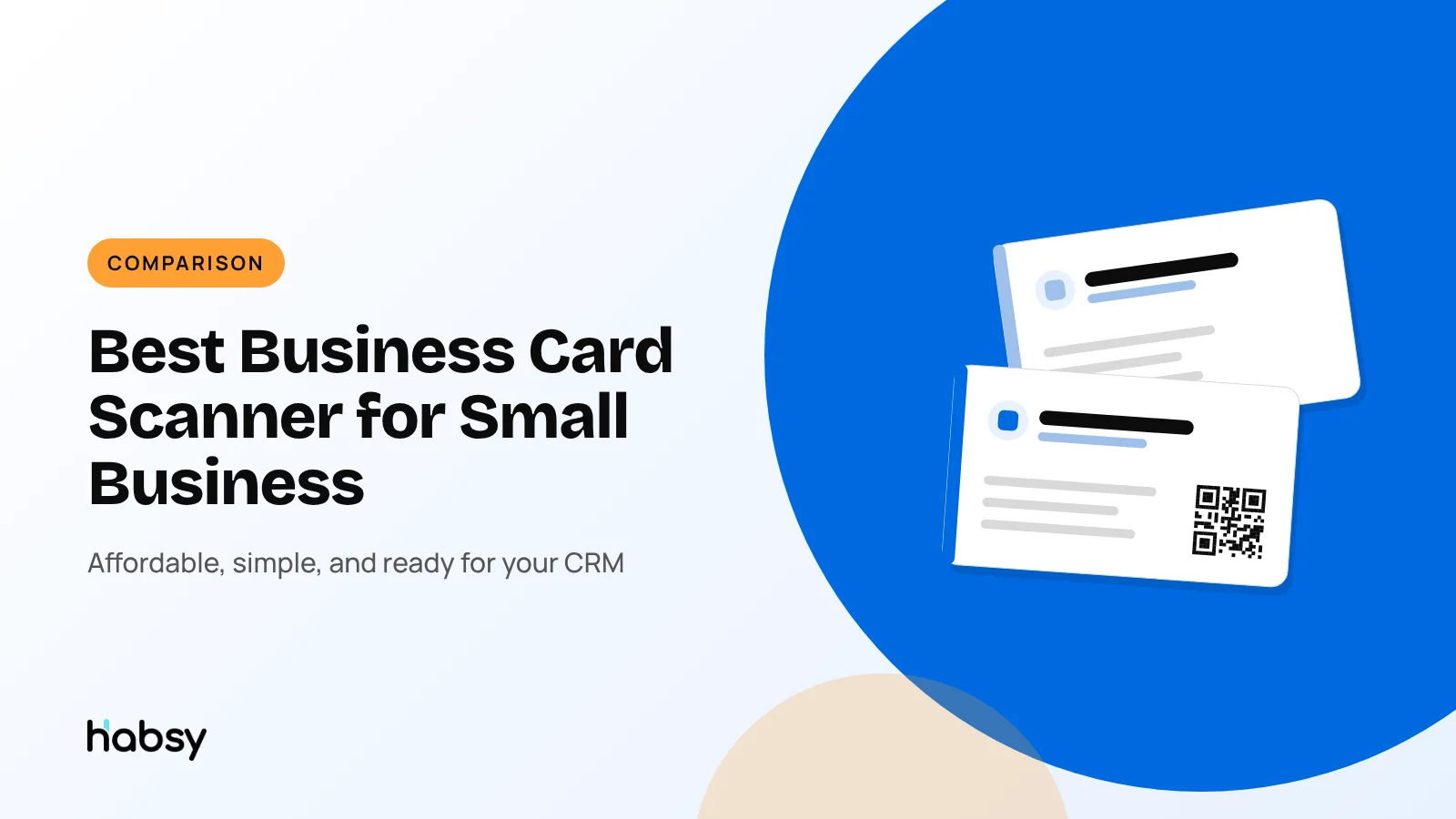 Small business owner's business cards scanned into organised contacts with Habsy