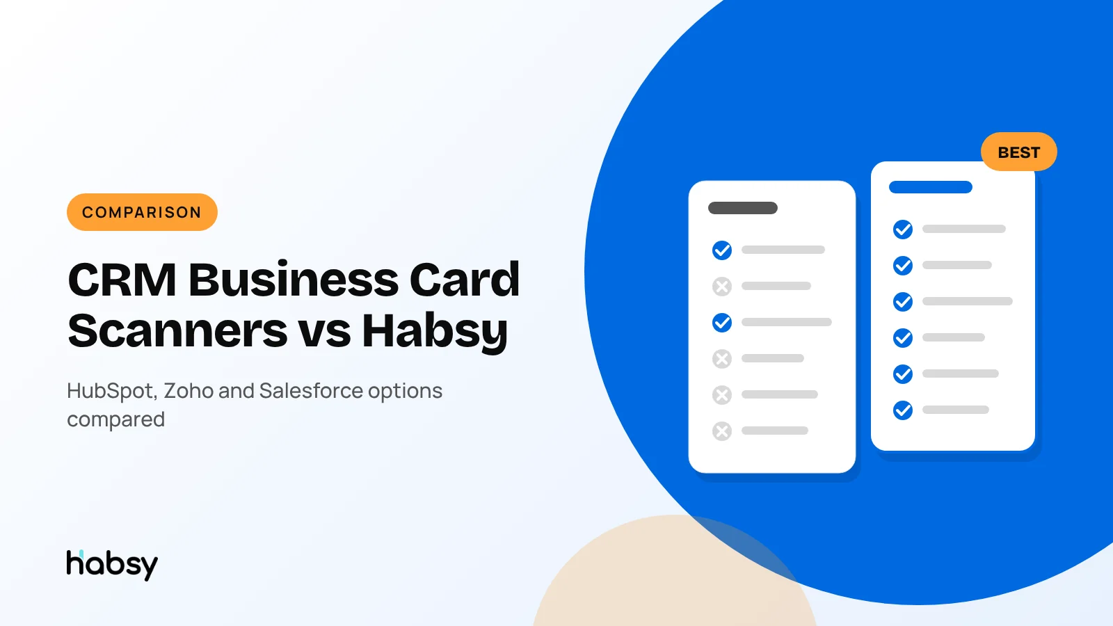 CRM built-in business card scanners compared with Habsy