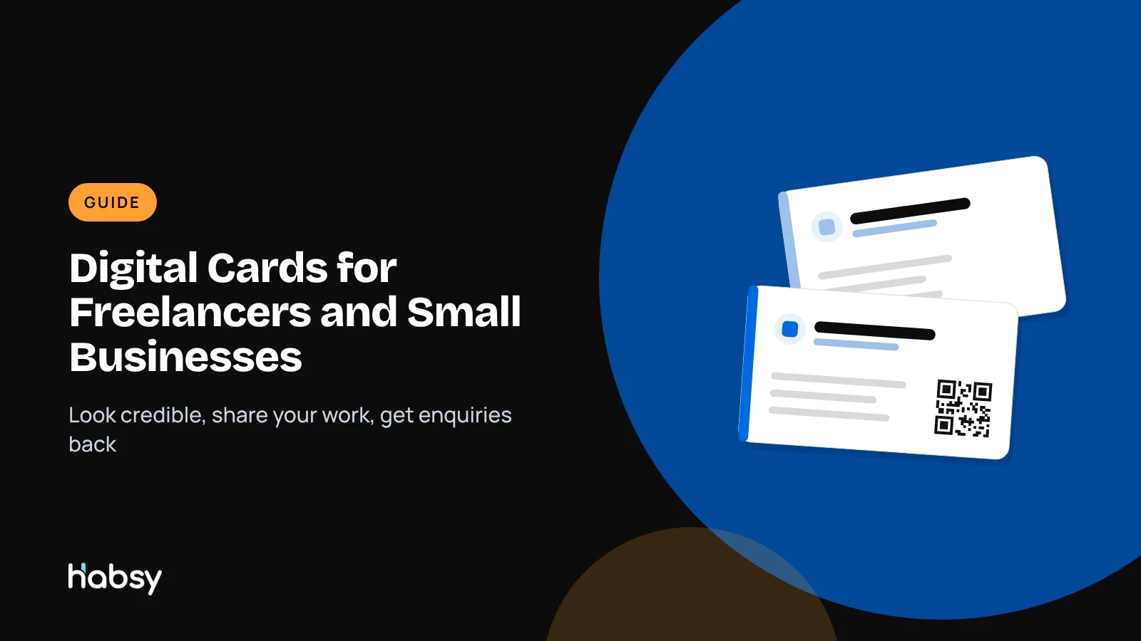 Freelancer and small business digital business cards with QR codes in Habsy