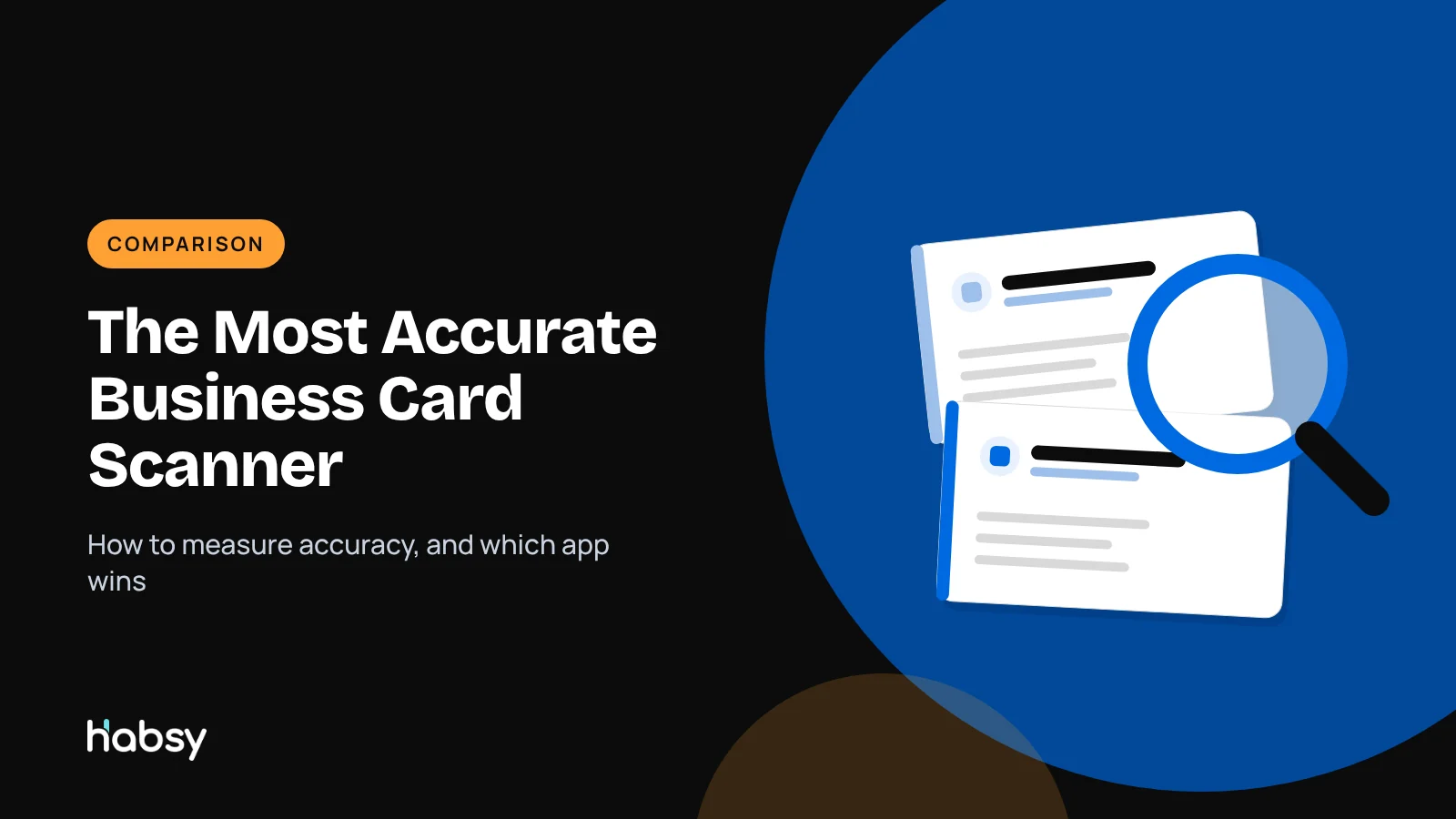 Most accurate business card scanner: Habsy reading a card with 99% accuracy