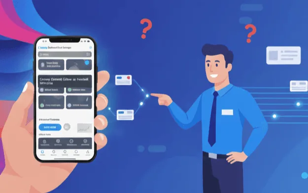 Professional managing digital business cards and lead data using the Habsy mobile app.