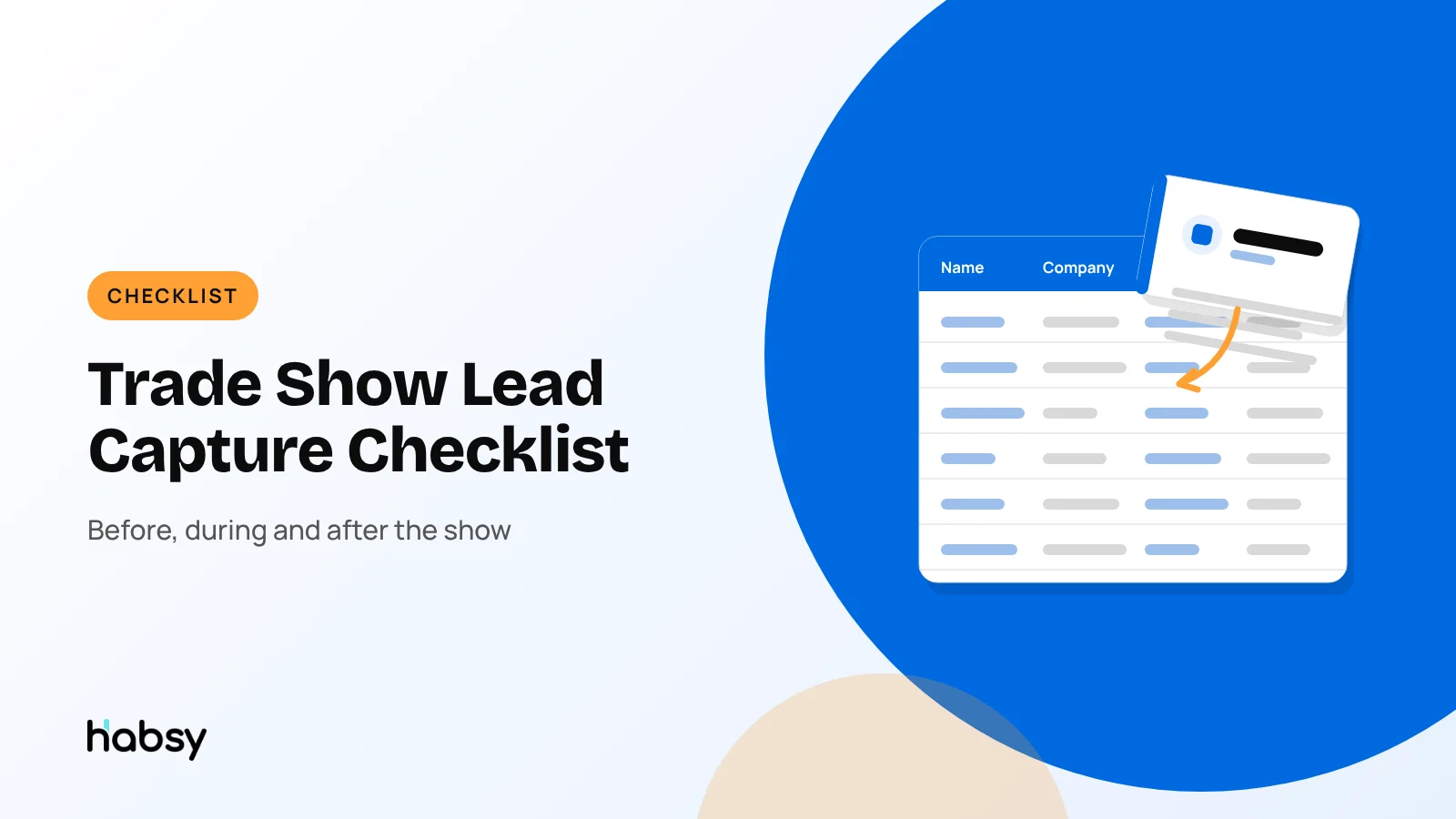 Trade show lead capture checklist for exhibitors using Habsy