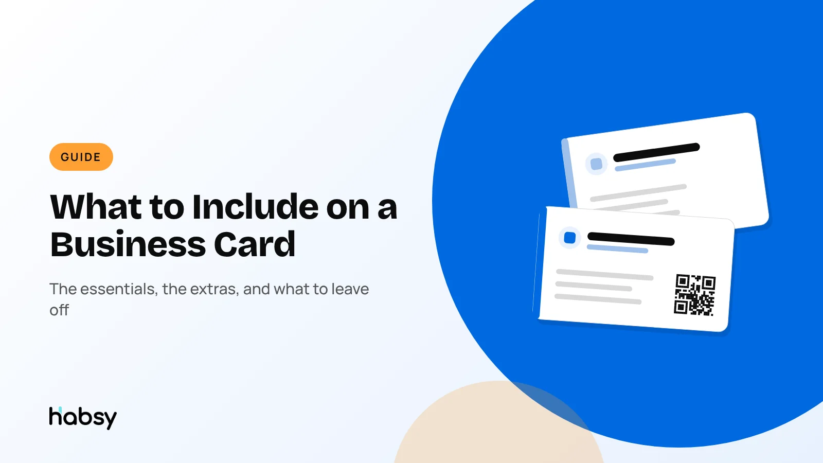 Anatomy of a well-designed business card with name, title, company, phone, email and QR code