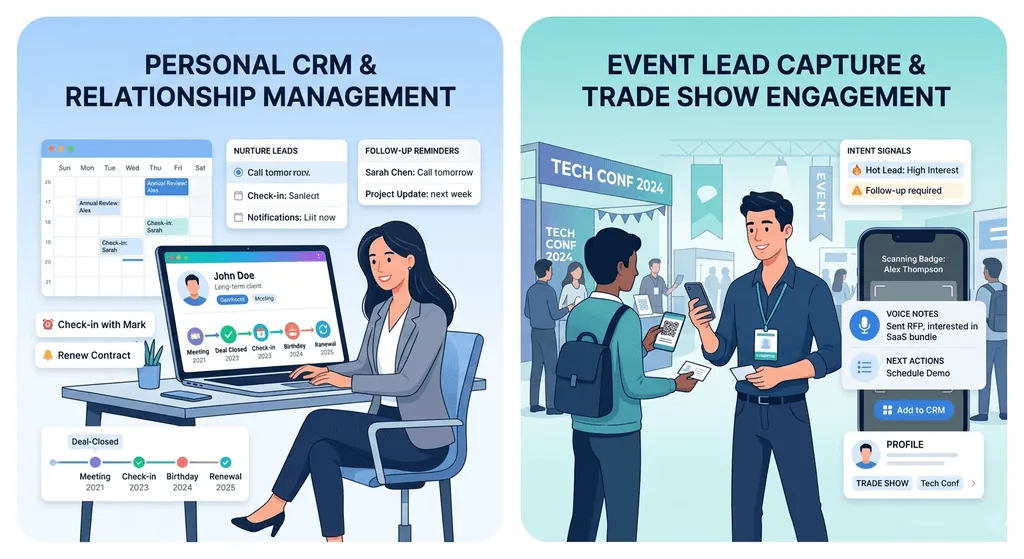 Personal CRM vs event lead capture workflow comparison