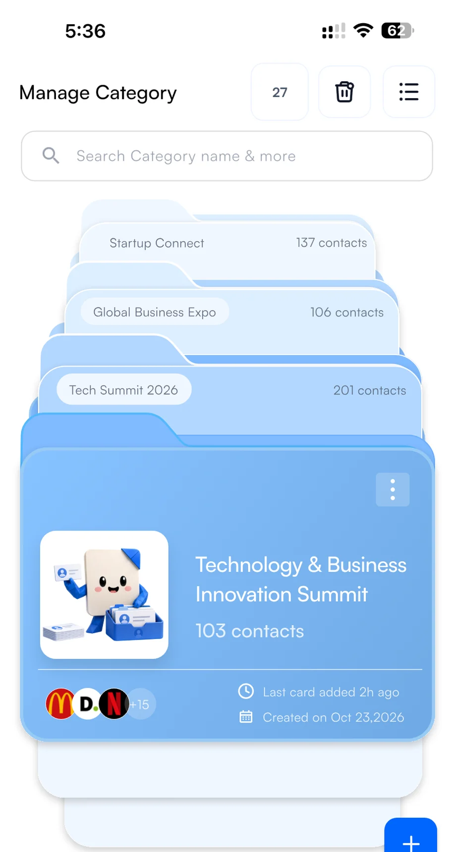 Creating a HIMSS27 category in Habsy